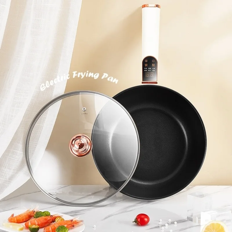 110V มัลติฟังก์ชั่ไฟฟ้ากระทะ All-In-One หอพัก Non-Stick กระทะหม้อหุงข้าวกระทะทำอาหารเครื่องใช้ในบ้าน Chafing จานไอน้ำ