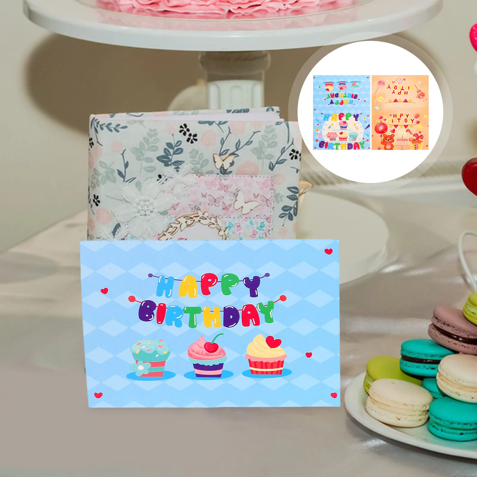 

20 Pcs Bulk Blank Greeting Cartoon Diy Birthday Cards Postcards Foldable s Birthday Thank You Cards Gifts