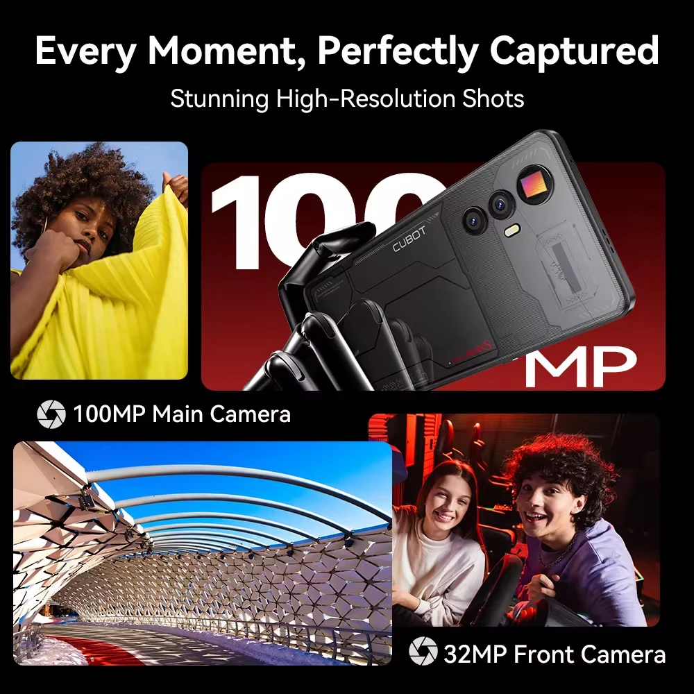 CUBOT MAX 5,NFC,24 256, 5G 견고한, 5100ma, 6.95 인치 144Hz 대형 스크린, 100MP 카메라, 안드로이드 14, 치수 8200