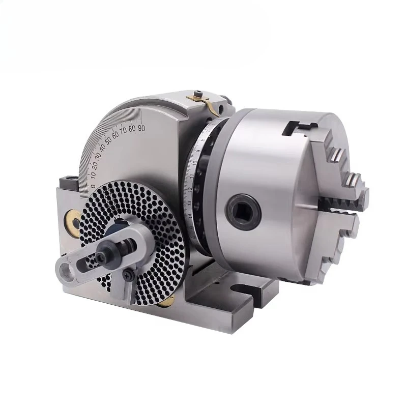 Chucks 8 Inch Indexing Head for Milling Machine BS-1 BS-2 Precision Universal Head Divider with 200MM 3 Jaw