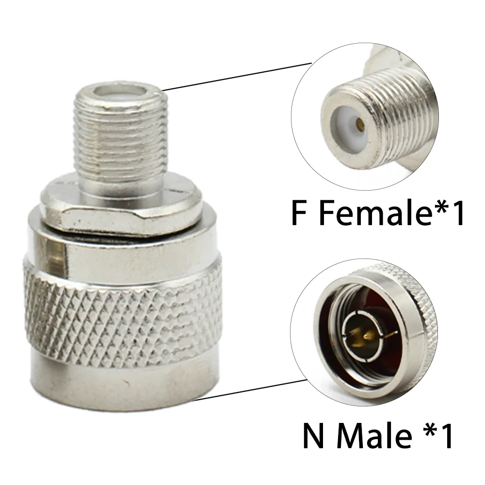 1 teile/los N Zu F TV Männlich Weiblich Gerade Stecker L16 N Typ zu F Typ Coax Konverter Antenne Verlängerung Kabel messing Kupfer – Detail 3