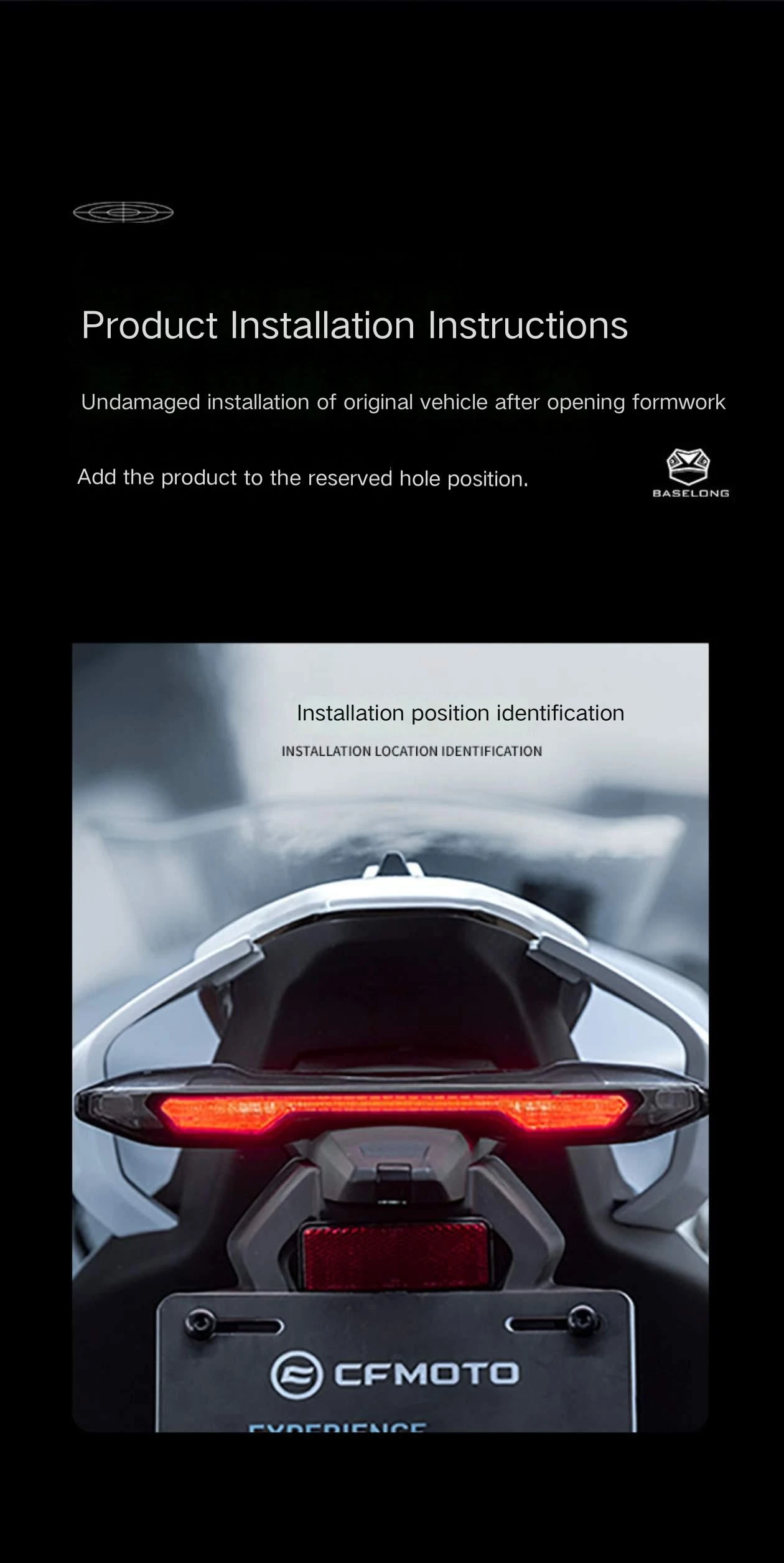 กรอบป้ายทะเบียนแบบหางสั้น รุ่น CF 675SR แบบดัดแปลง, กรอบป้ายทะเบียนอะลูมิเนียมอัลลอยด์ความแข็งแรงสูง ป้ายทะเบียนแบบหางสั้น