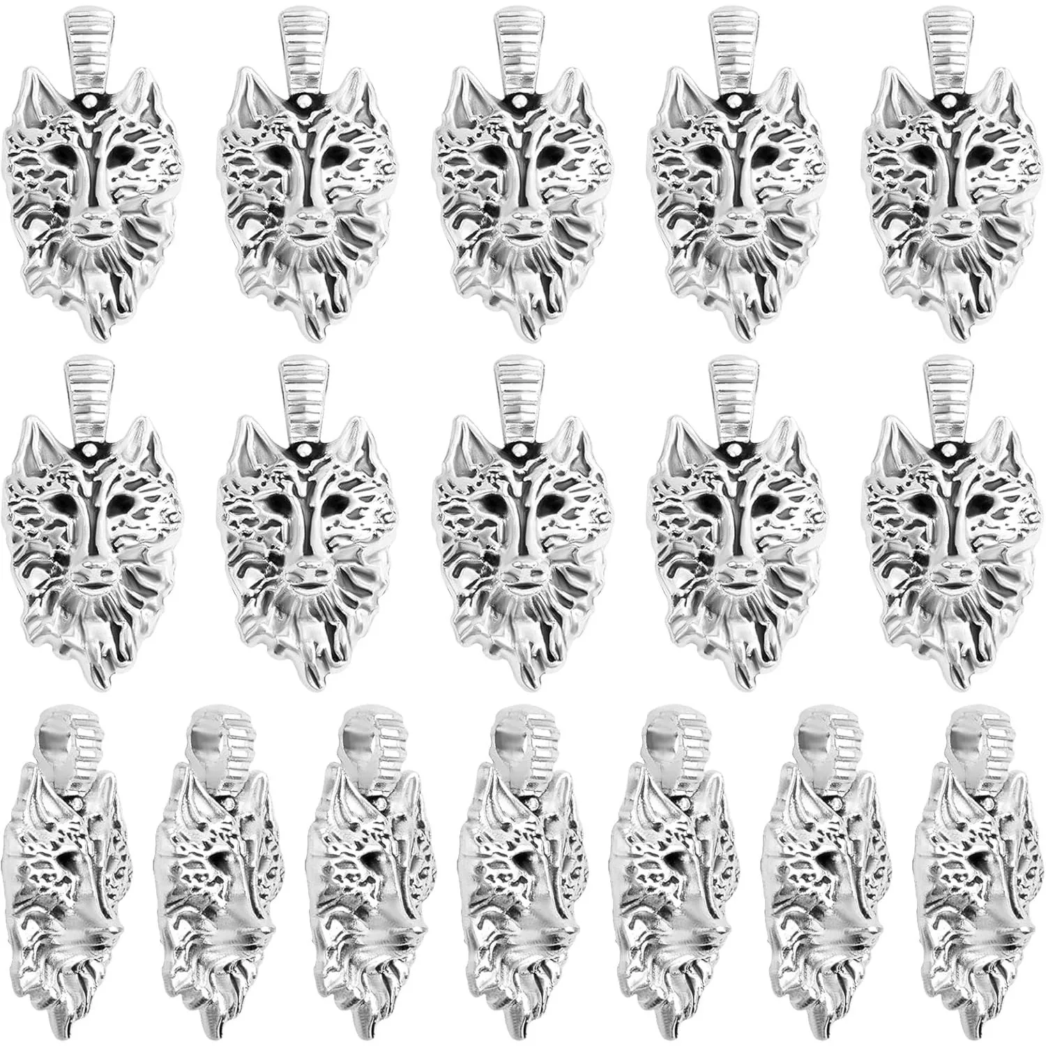 

30pcs Wolf Head Charms Wolf Head Sign Pendants Vintage Animal Dangle Charms for DIY Necklace Bracelet Earrings Jewelry Making