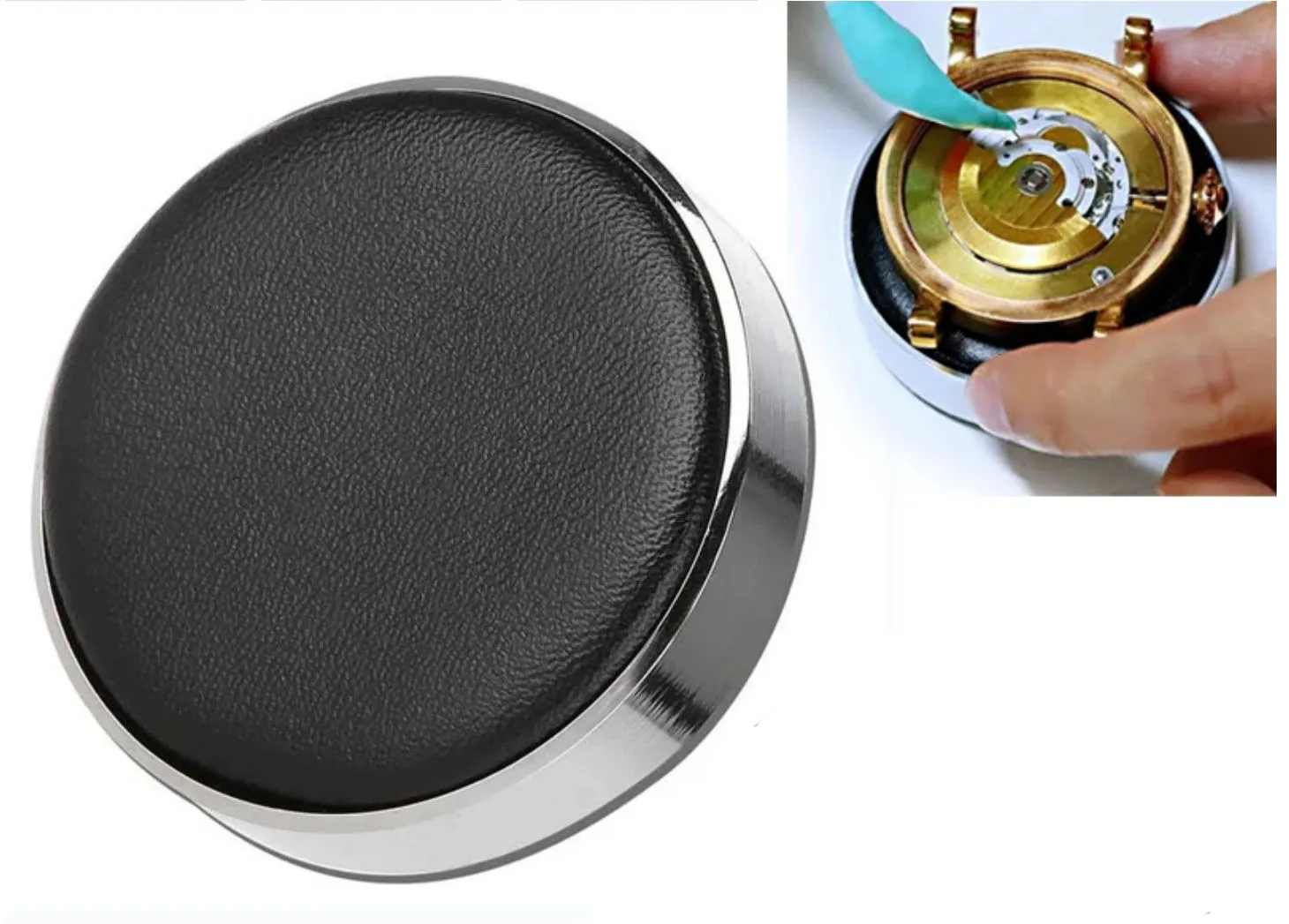 Professional Leather Watch Repair Tool Cushion Pad Watchmaker Movement Casing Watch Jewelry Holder Watchmaker Accessory