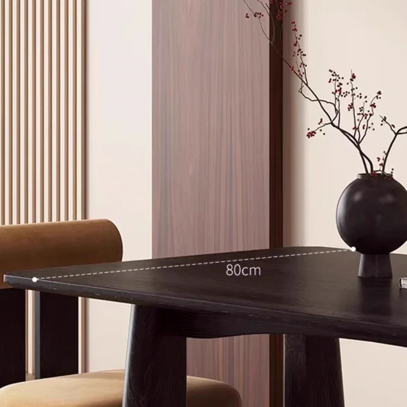Light Luxury Side Design Solid Wood Table Nordic Dining Dressing Console Rectangular Table Chair Combination Mesas Furniture