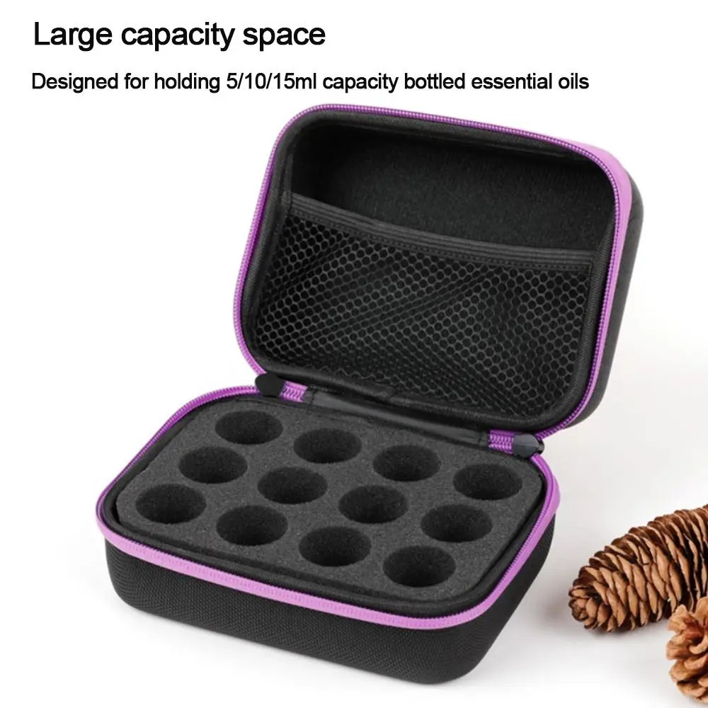 Portable Essential Oils Storage Case Large Capacity Storage Bag Shock-Proof Perfume Box Shatter Resistant Carrying Case