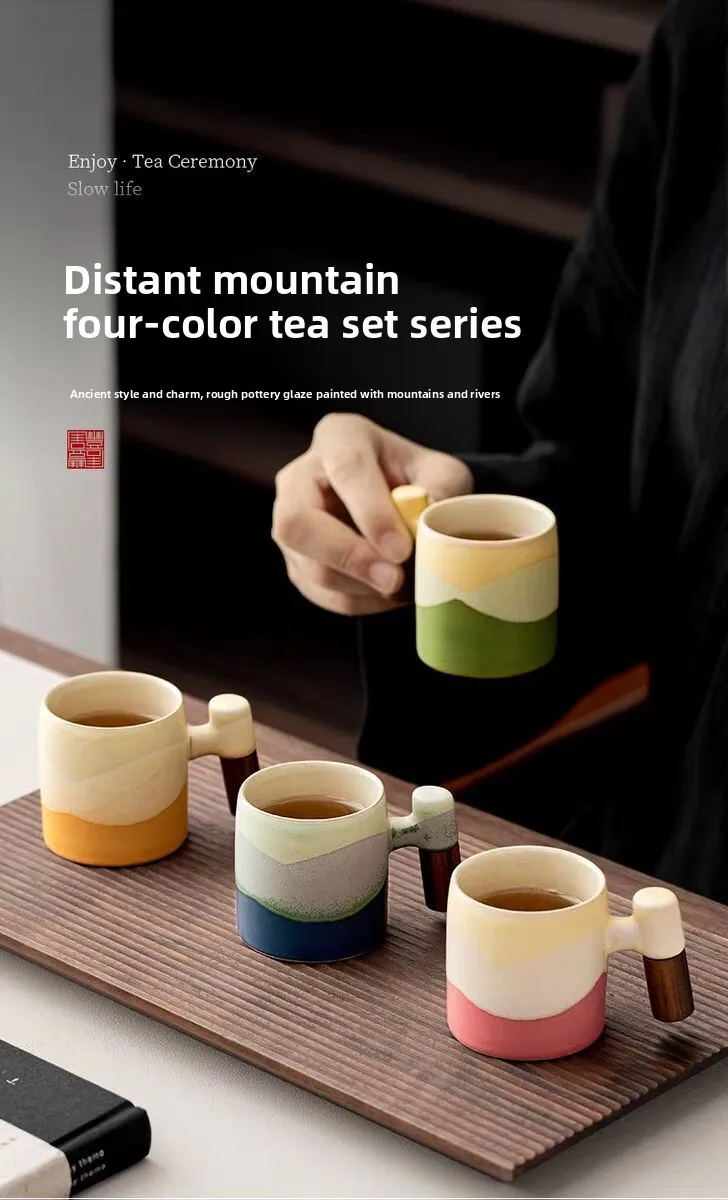 Modern minimalist ceramic coffee cup, suitable for couples, small mini cup, suitable for family cafe applications