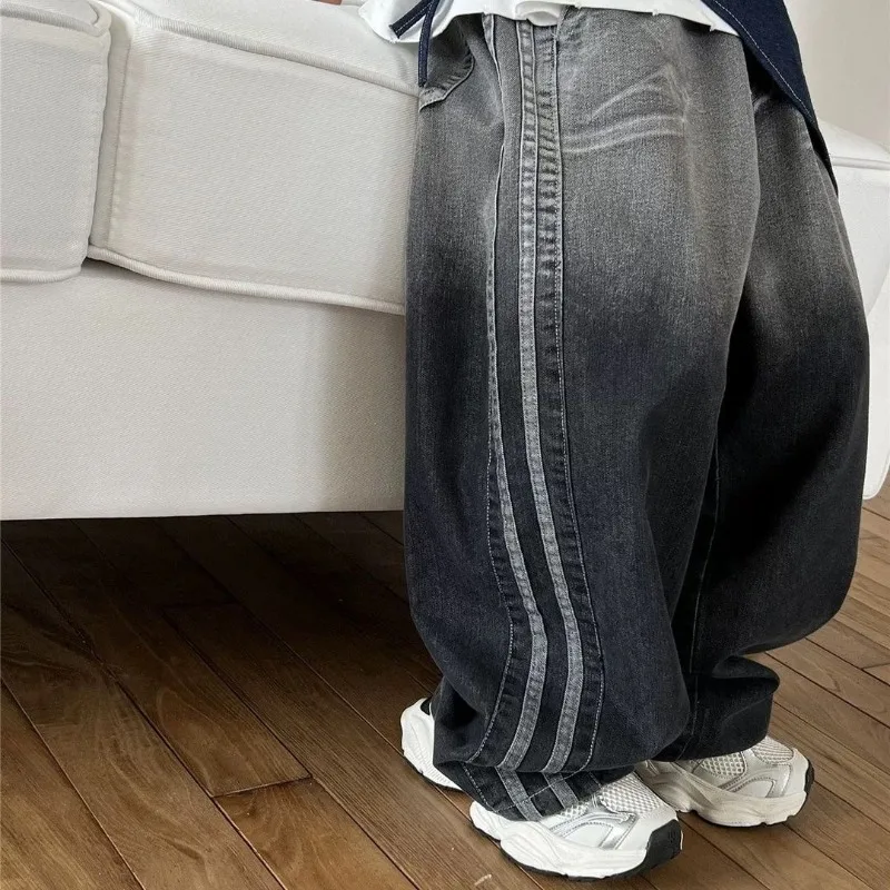 2026-spring-and-autumn-korean-version-retro-gradual-change-boys-wide-leg-jeans-children-street-style-casual-trousers-tide