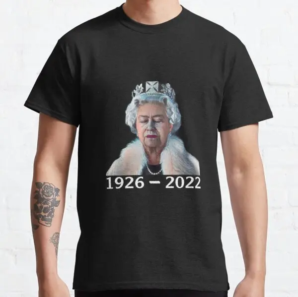 London Bridge Is Down Death Tshirt Queen Elizabeth Ii Since 1952-2022 Printed T-shirt Tops R.I.P. QUEEN ELIZABETH Classic Shirt