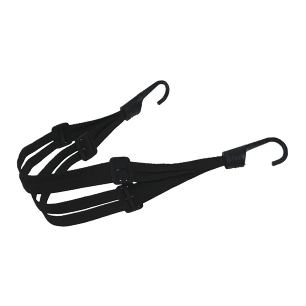 2 Hooks Luggage Strap High Strength Elastic Adjustable Buckle Motorcycle Bicycle Electric Car Suitcase Bungee Net Mesh
