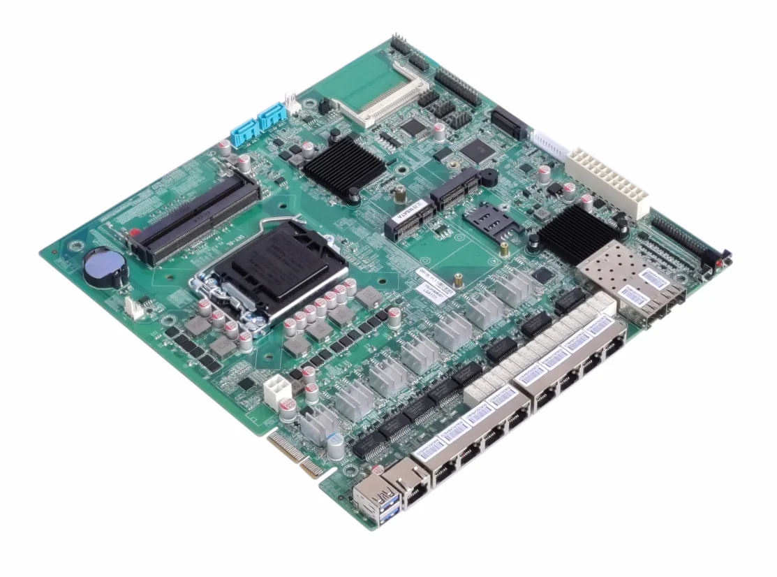 LGA1151 H110 Chipset Motherboard 8 RJ45-LAN 2 Fiber LAN 2COM 8USB With DDR4 RAM 32GB Suit for Wind 7/8/10 Linux for Server