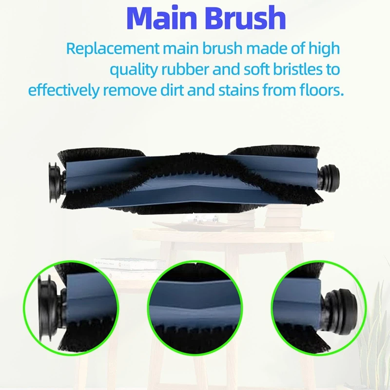 مجموعة ملحقات مكنسة كهربائية روبوت ، فرشاة دوارة ، فرش جانبية ، فلتر ، وسادة ممسحة ، أكياس غبار ، متوافقة مع Eufy X10 Pro ، Omni