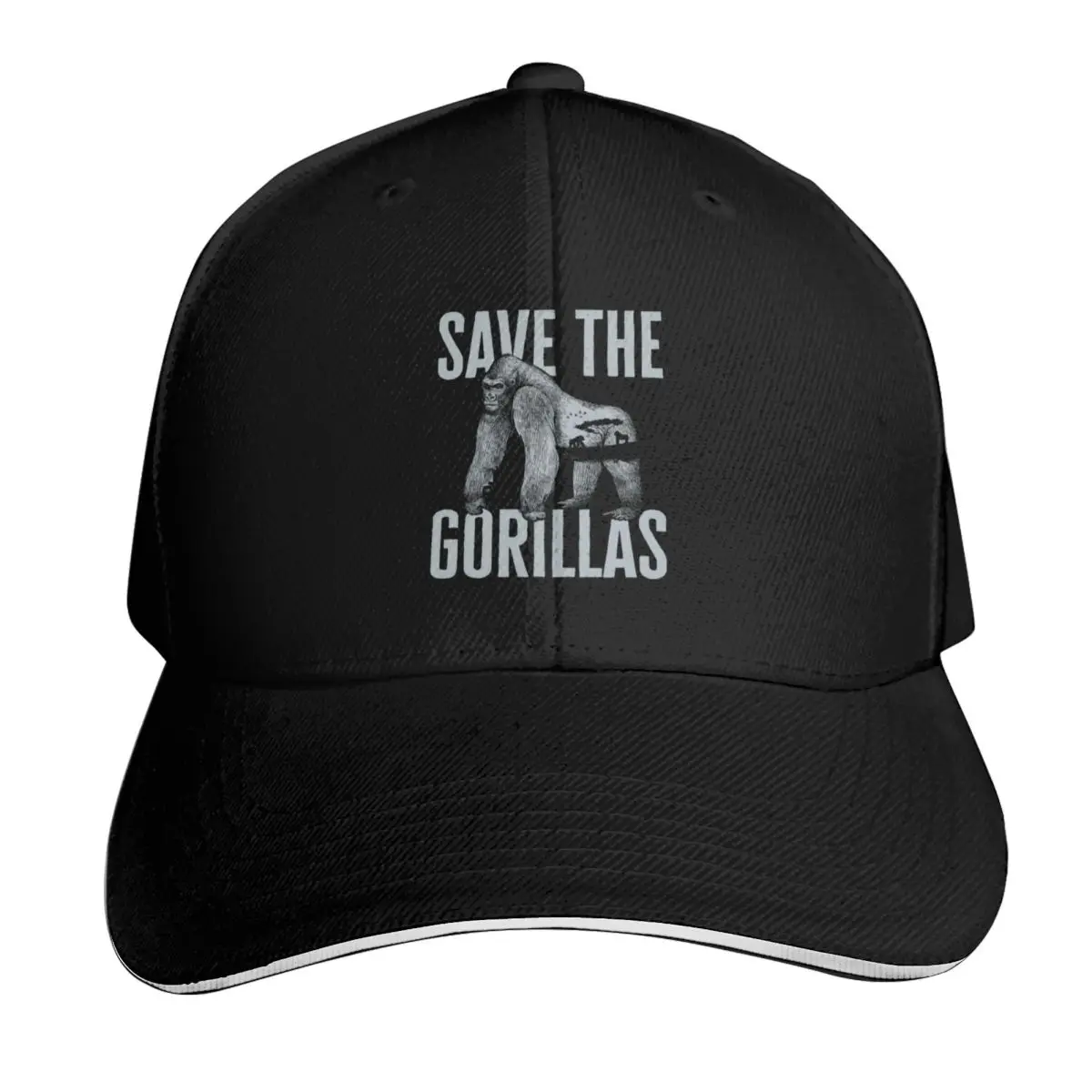Save the Gorillas Gorilla Lover Baseball Cap Unisex for Men Women Outdoor Golf Running Hiking Summer Beach Travel