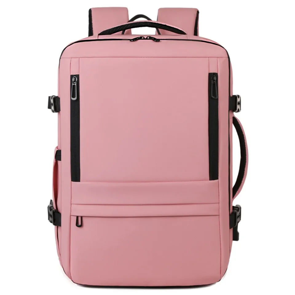 Fashion Large Capacity Solid Color Business Backpack Office Workers Versatile Multi Compartment Water-Repellent Travel Backpack