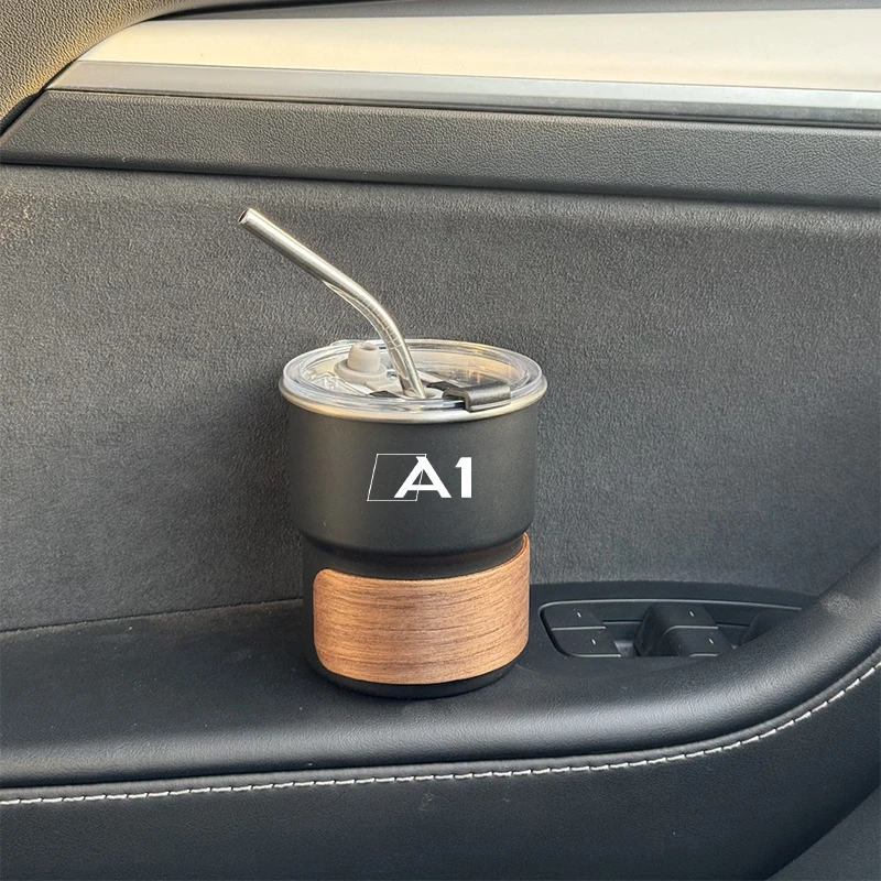 300ML Anti-Scald Car Drinking Cup Stainless Steel Coffee Beverage Cup For Audi A1 Sportback 8XA 8XF 2011-2019 Accessories