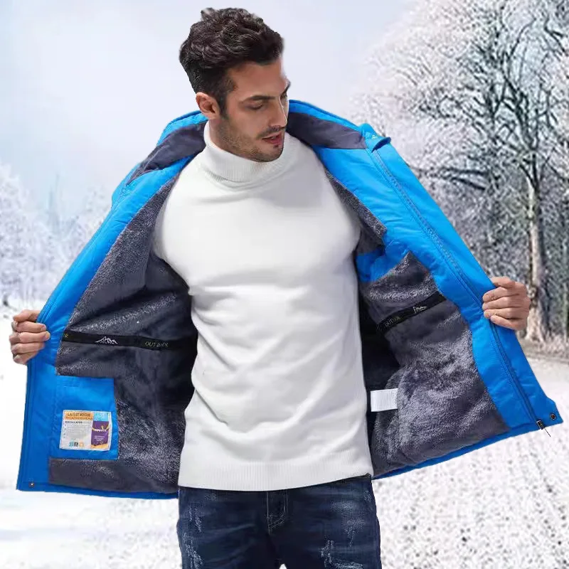 New winter large size plus fleece hardshell outdoor winterproof cotton-padded waterproof mountaineering clothing