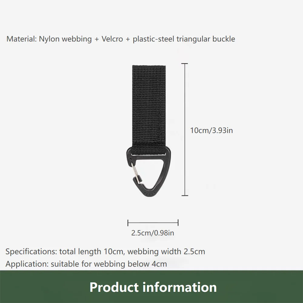 Multi-Function Tactical Nylon Clips 1/5/10PCS Set Carabiner Buckle for Backpack, Belt, Keychain, Webbing Hook for Camping Hiking