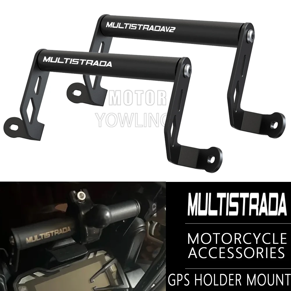 

For DUCATI MULTISTRADA V2 / S 2015-2024 Phone Holder Mount Navigation Holder GPS Bracket Plate Multistrada 1260S 950 1200 1260 S
