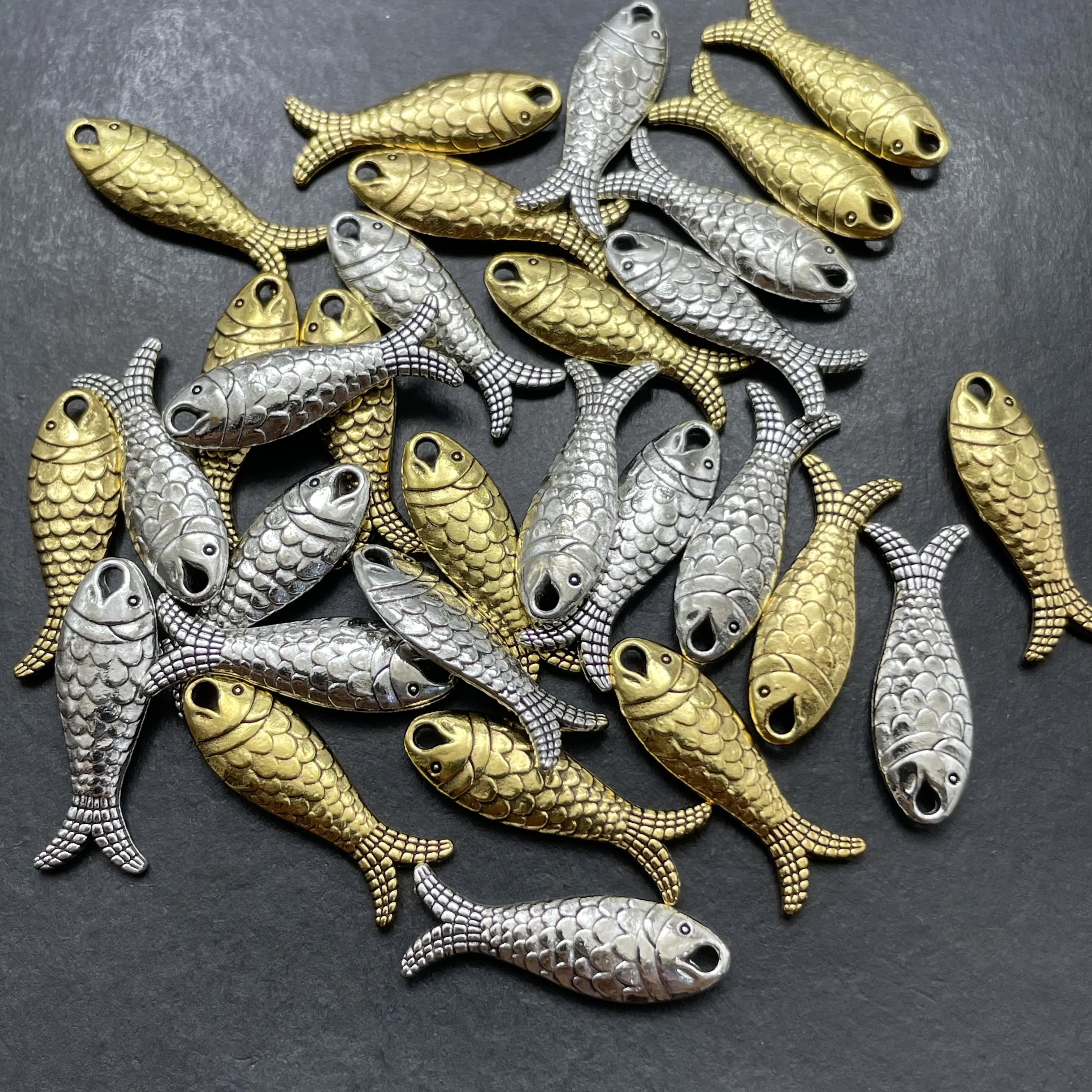 15pcs Charm Fish Carp Pendant Jewelry Making DIY Handmade Bracelet Necklace Accessories Animal Cute Men And Women Gifts