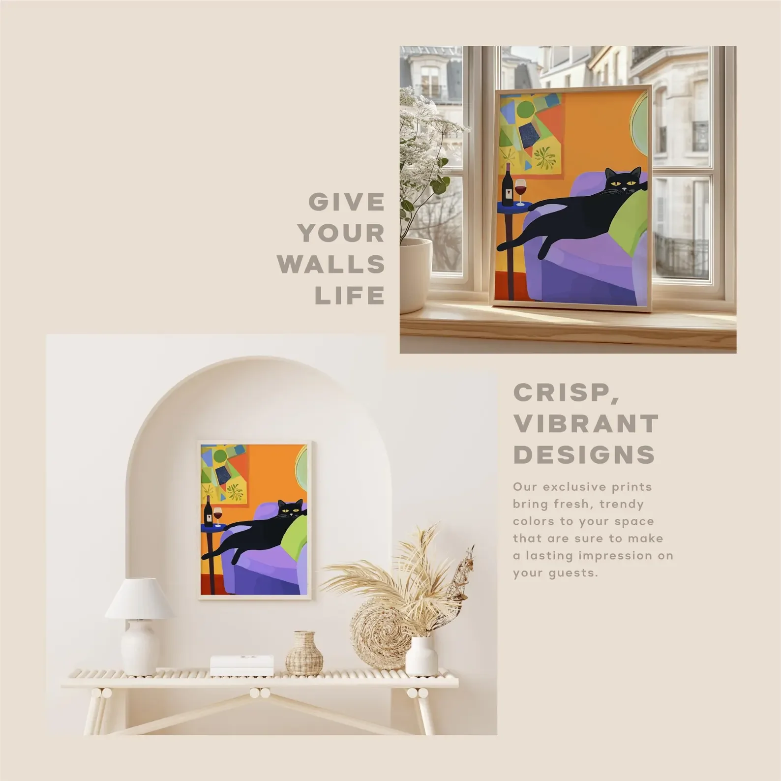 Retro Hitam Kucing Anggur Seni Dinding Bar Keranjang Dekorasi Koktail Seni Bar Anggur Dekorasi Vintage Abad Pertengahan Kucing Hitam Cetak Seni Dinding Eklektif F