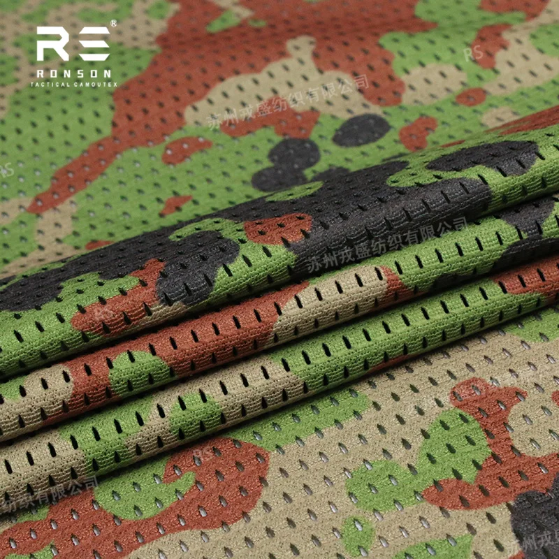 

Mesh fabric 120gsm Japan camouflage fabric tactical tricot fabric mesh for printed