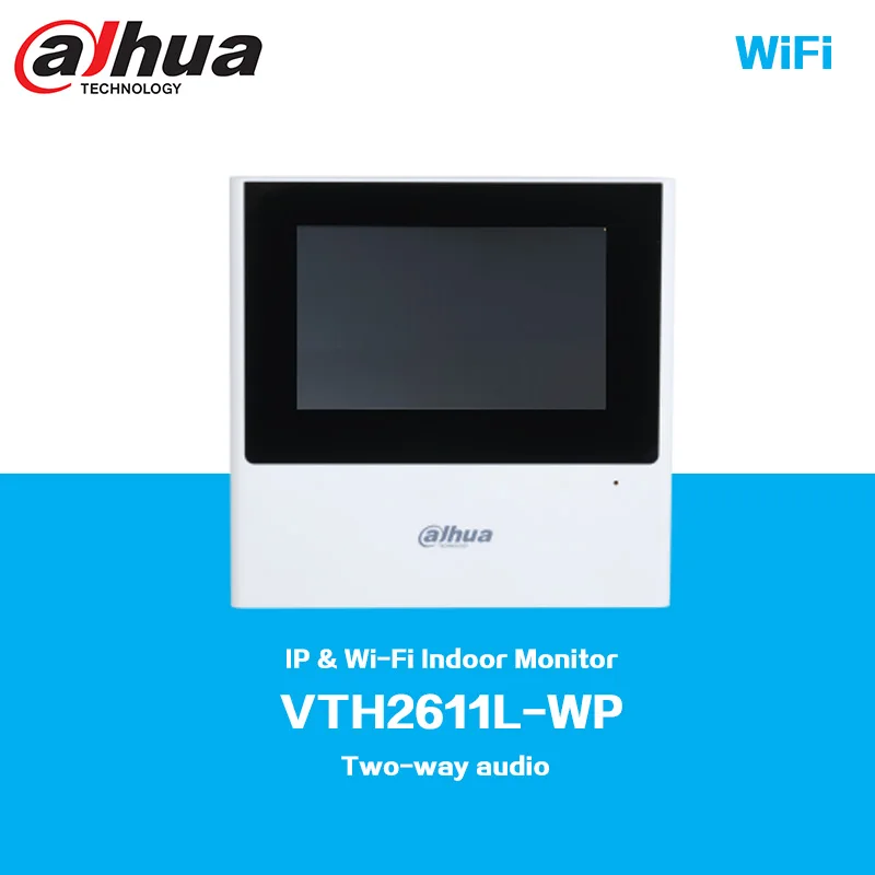 Dahua IP & Wi-Fi  4.3" TFT Capacitive Touchscreen Indoor Monitor VTH2611L-WP