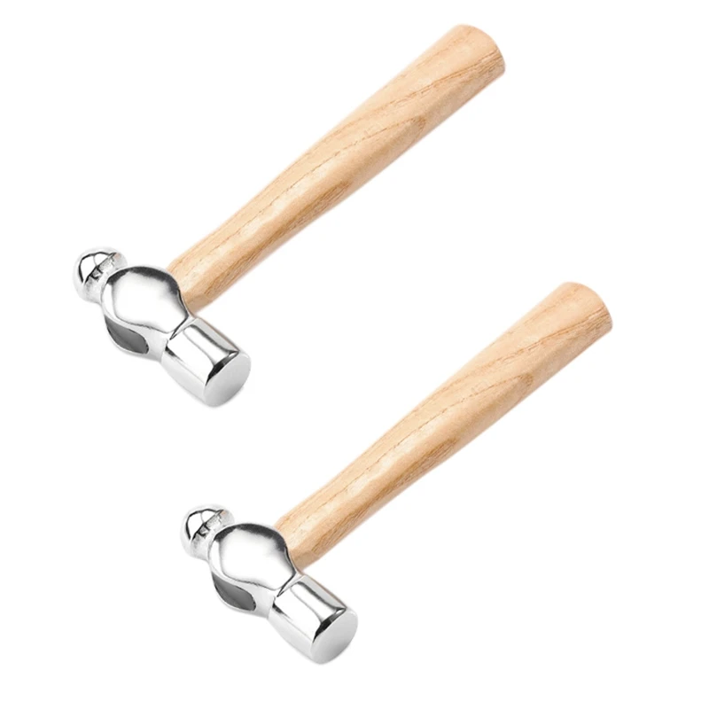 Jewelry Making Supplies Tools Jewelry Mini Hammer 6 Inch Ball Peen Hammers Chasing Hammer For Leather Craft 2Pcs