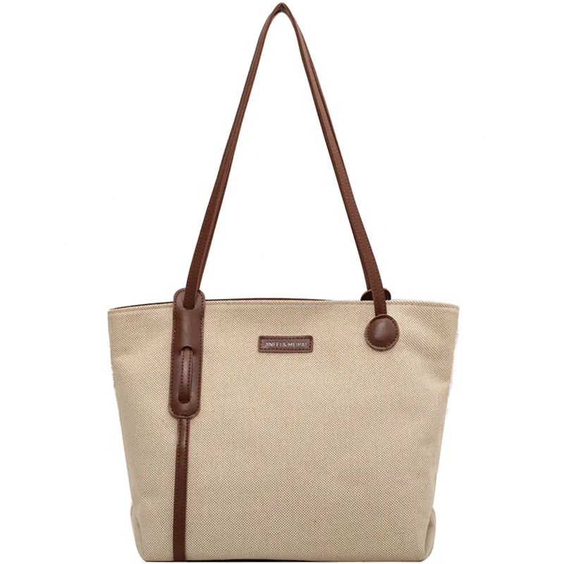 Grote Capaciteit Forenzenkantoor Handtas 2023 Nieuwe Canvas Damestas Luxe Ontwerp Schouder Reizen Boodschappentassen Big Fashion Tote