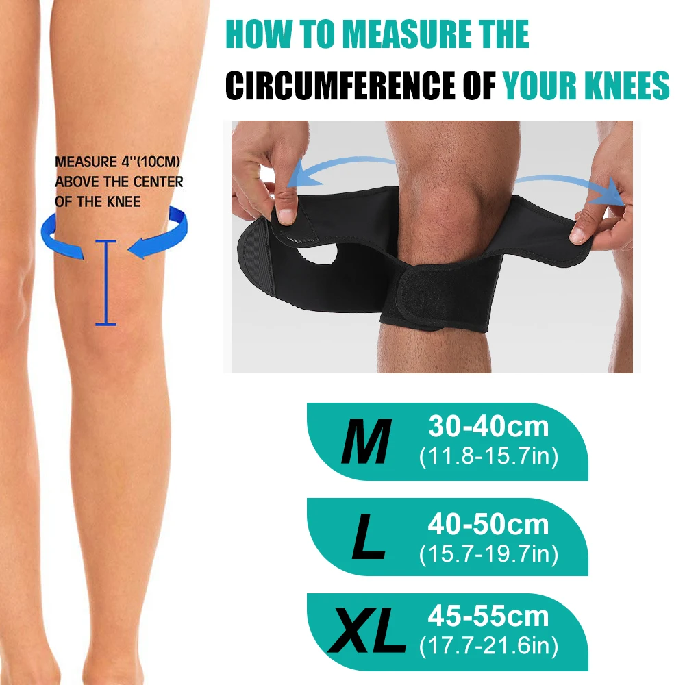 1PCS Knee Pain Relief Neoprene Knee Brace, Side Stabilizers Open Patella Support, Non-Slip Breathable Design for Running Working