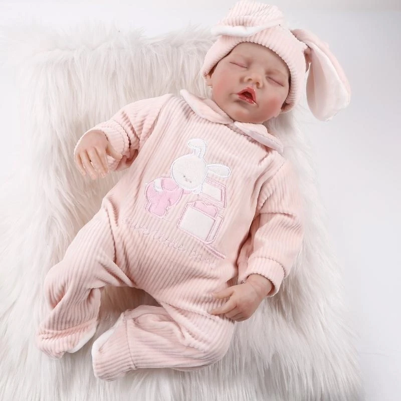 Y4QA 15.7 Life Like Baby Doll Reborns Toy Toddler Slapende gevulde katoenen herboren die echt uitziet met