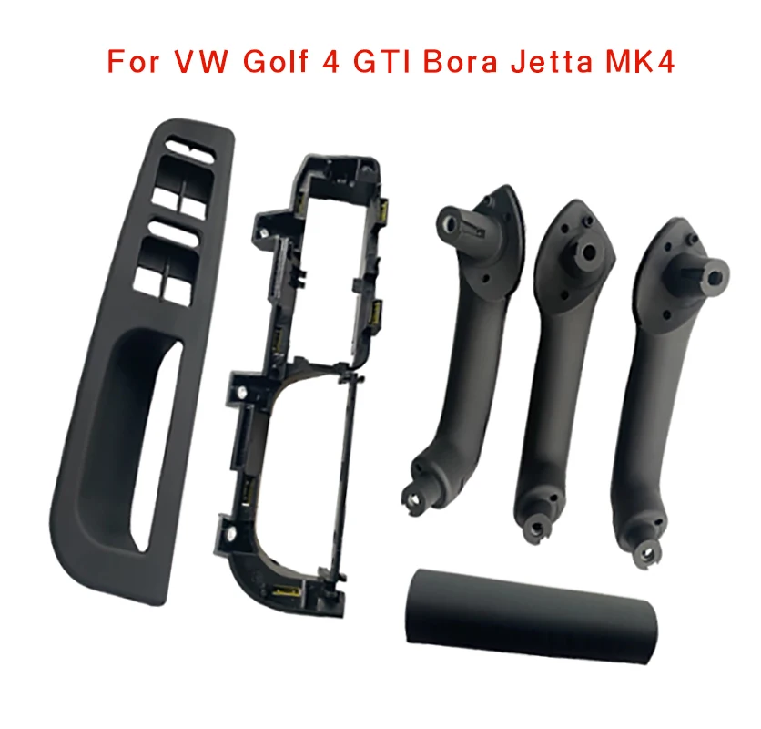 

New 6x Interior Black Switch Panel Door Handle Cover Trim Kit For VW Golf 4 GTI Bora Jetta MK4 1J0867179A 1J0867180 Accessories