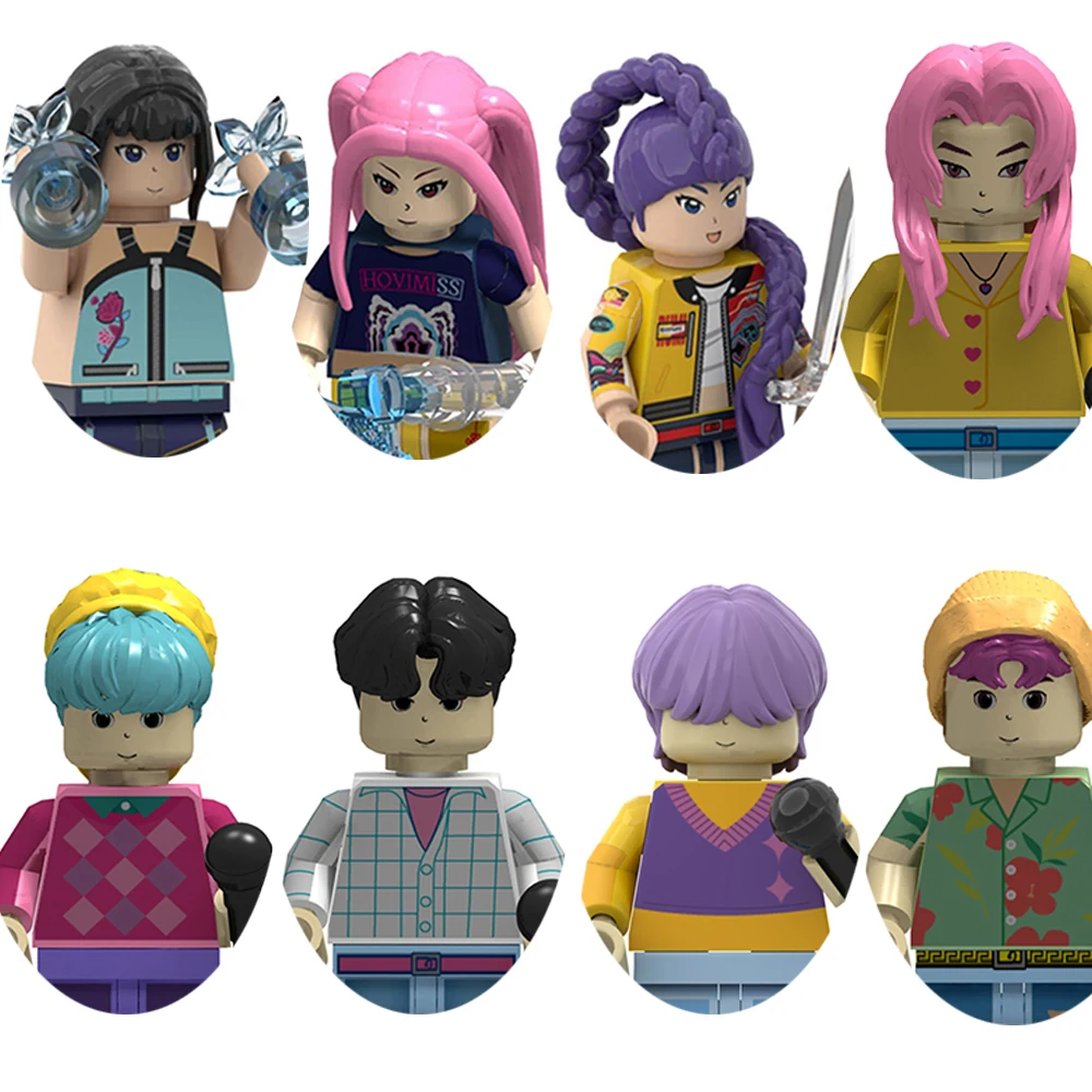 

New KPop Demon Hunters Rumi Building Blocks Assembly Model Doll Girl Boy Toy For Children Birthday Collocatio Gift