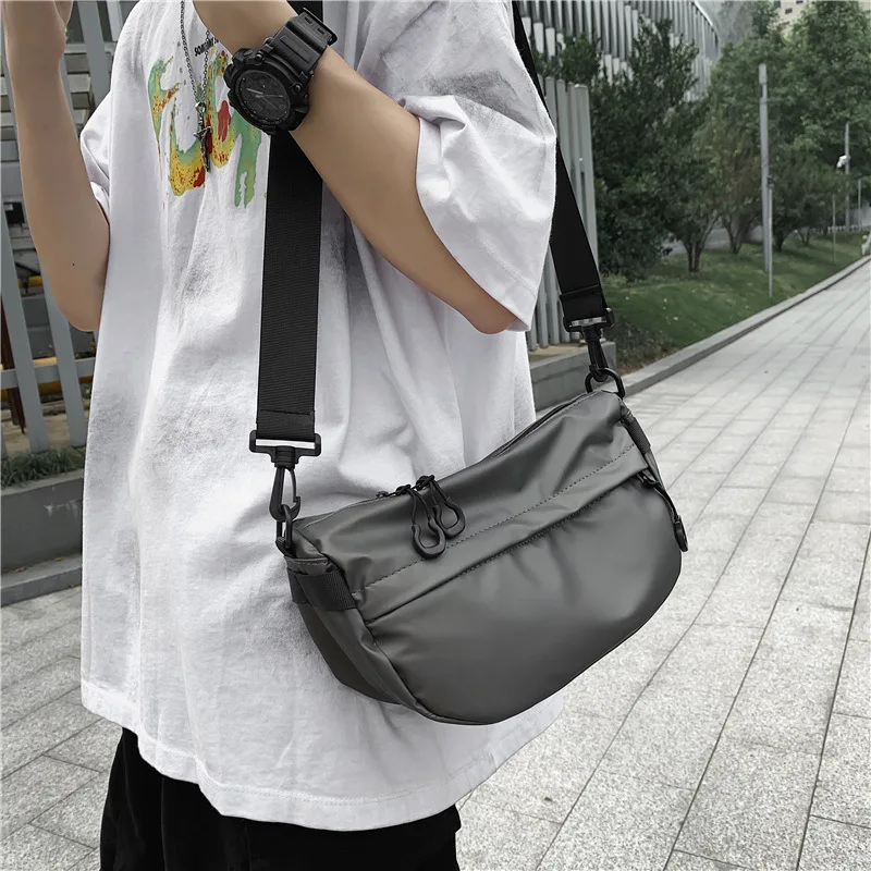 2024 NEW Casual Solid Color Men Bags Luxury Designer Shoulder HandBag Nylon Cloth Lady Messenger Mobile Phone Bag bolso hombre