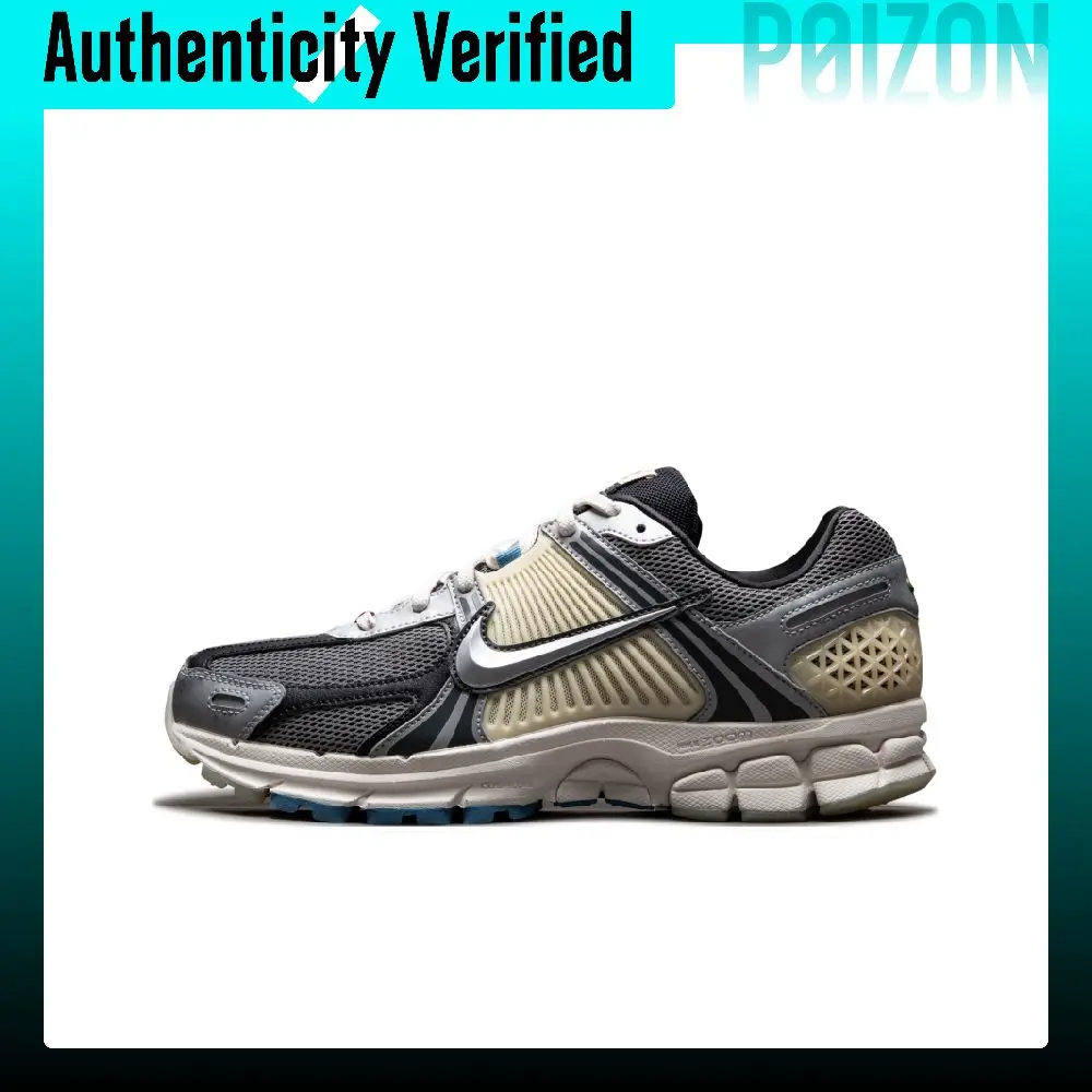 Nike Zoom Vomero 5 Breathable Lightweight Low top Casual Running Shoes Unisex Black Silver HQ3449-001