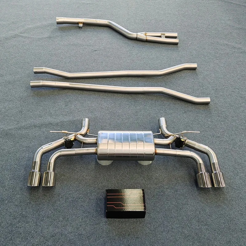 공장 직판 스테인리스 스틸 540i G30 배기 시스템 퍼포먼스 캣백 개조용 전자 밸브 머플러