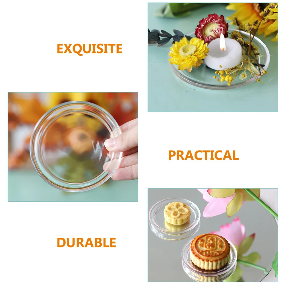 

4Pcs Seasoning Dish Glass Mini Clear Condiment Plates Sauce Dishes for Home Restaurant Dipping and Serving