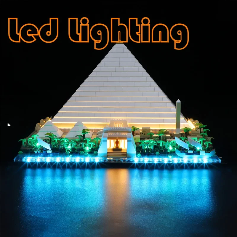 

Buildings Lighting Set For 21058 The Great Pyramid of Giza Architecture Not Include Building Block (Only Led Light Kit)