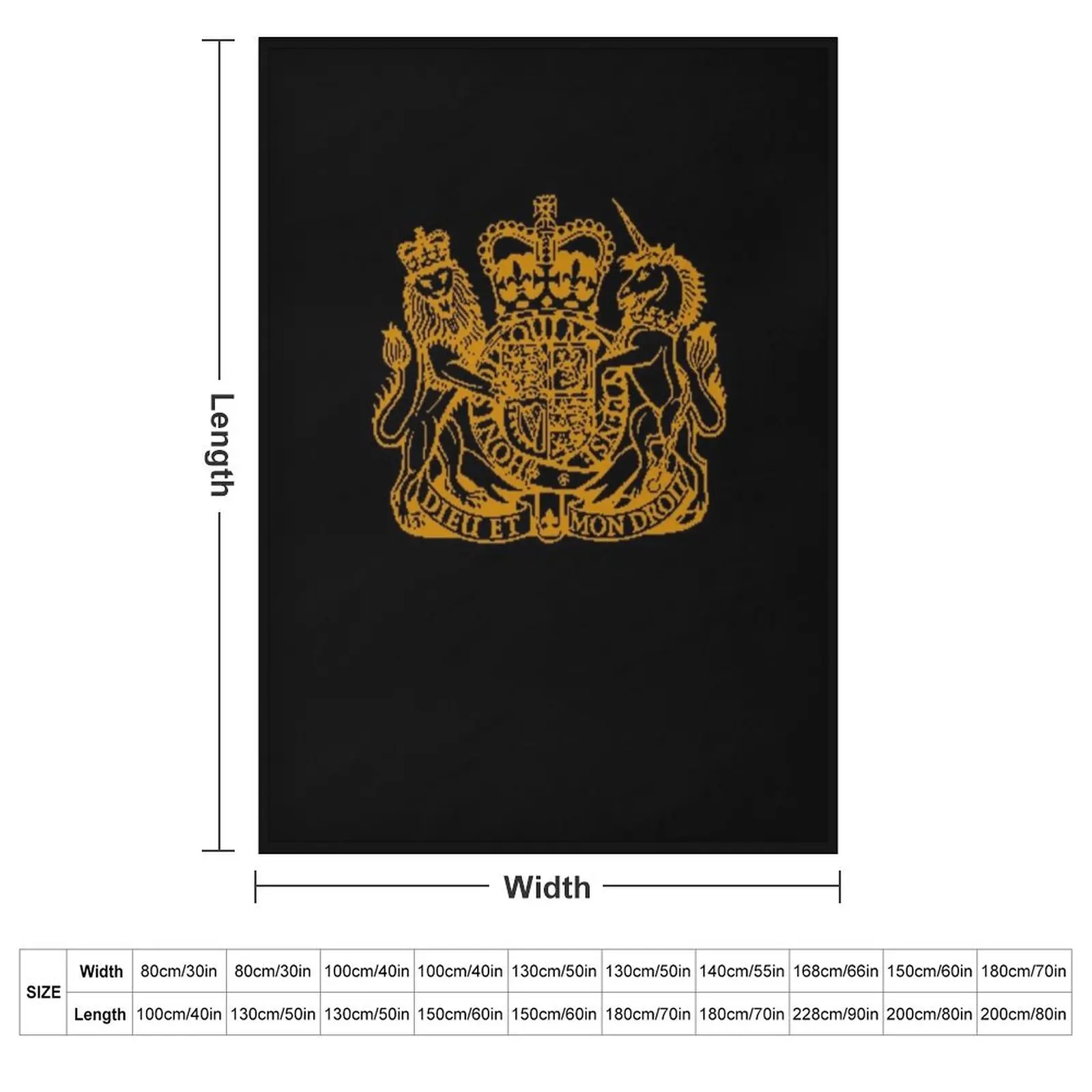 Elizabeth II Royal Coat of Arms Emblem Throw Blanket Luxury St Blankets For Sofas Comforter Bed covers Blankets