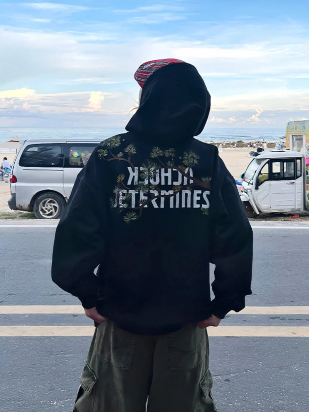 

Мужская толстовка с вышивкой американской сосны, модная, высококачественная, весенне-осенняя, для пар, повседневная, свободного кроя