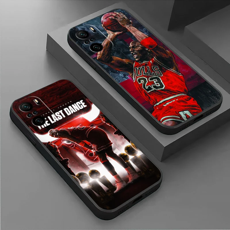 Basketball J-Jordan no-23 Phone Case For Xiaomi Redmi Note 12 11E 11S 11 11T 10 10S 9 9T 9S 8T Pro Plus 5G Black Cover