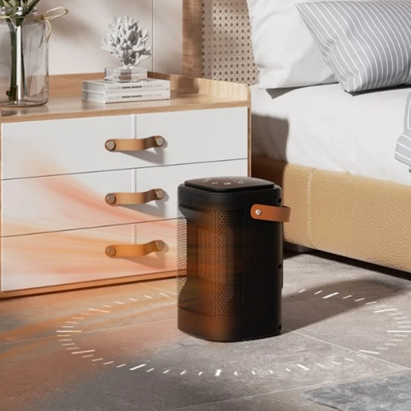 

Desk Heater 1500W 5s Fast Heating 70° Oscillating 1-12h Timer Remote Control Tip Over Prevention Space Heater For Bedroom