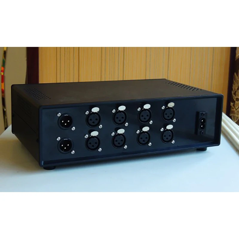 4 In 1 Out Stereo Audio Switcher Switch Splitter Selector Balanced XLR Interface Remote Control VFD Screen