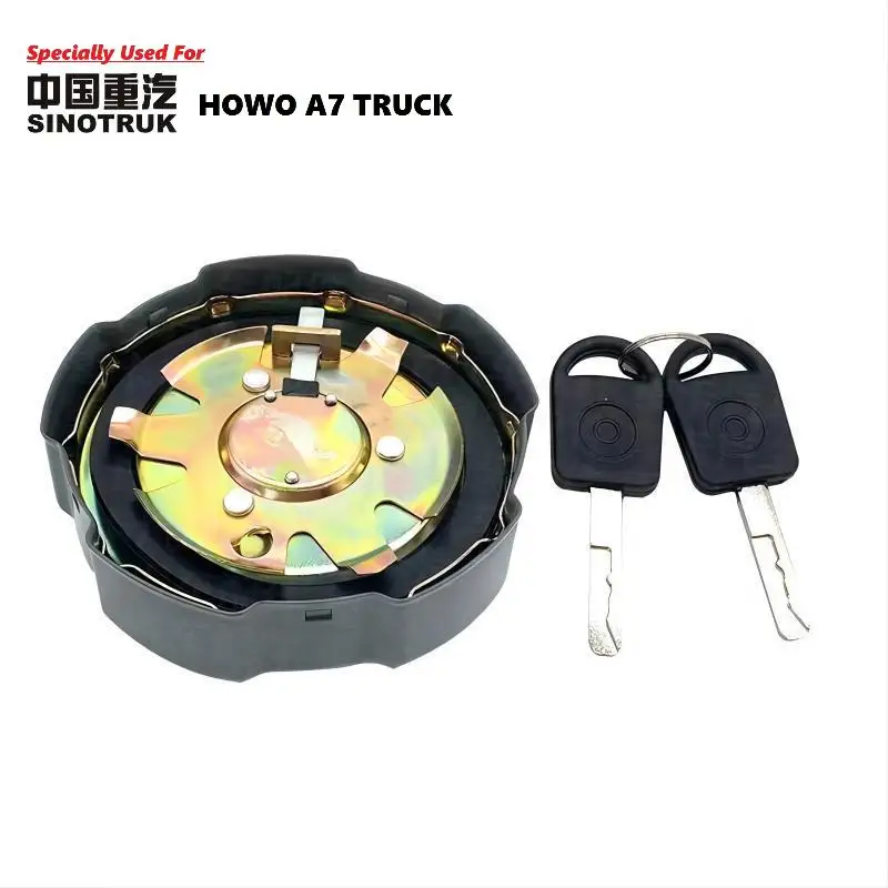 Specially Used For HOWO A7 Truck Parts Fuel tank Cover CAP WG9925550003 Two Key for Diesel Tank Lock Cover For Sinotruk Parts