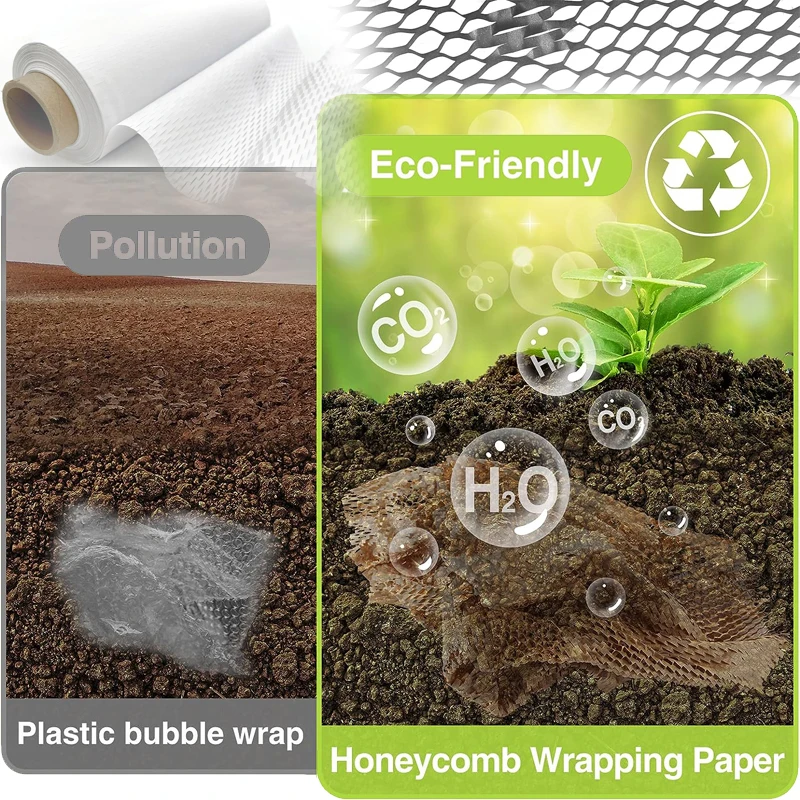 2-10M Wrapping gift moving honeycomb paper for shipping recyclable honeycomb cushioning roll supplies bubble wrapping paper