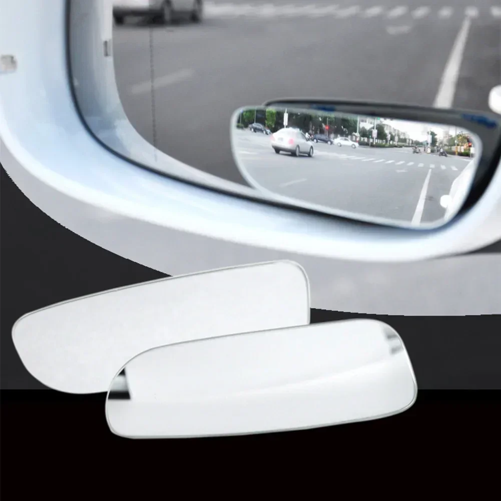 2Pcs Universal Car Blind Spot Mirror Frameless 360 Degree Wide Angle Telescopic Inspection Parking Mirror Car Accessories