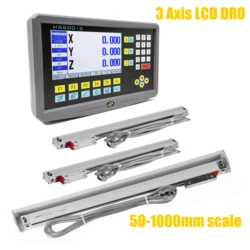 9 Language LCD DRO Kit Complet Set 3 Axis Milling Turning Lathe Grinder Machine Digital Readout Display and Linear Scale Encoder