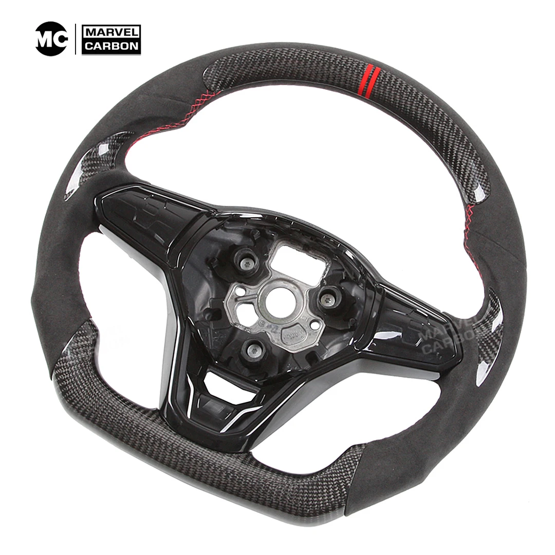 For Volkswagen MK8 LED Carbon Fiber Steering Wwheel Customized Steering Wheel