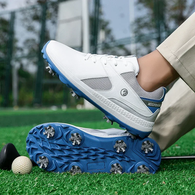 Wygodne antypoślizgowe trampki golfowe dla mężczyzn, buty do chodzenia na świeżym powietrzu, sportowe buty do golfa