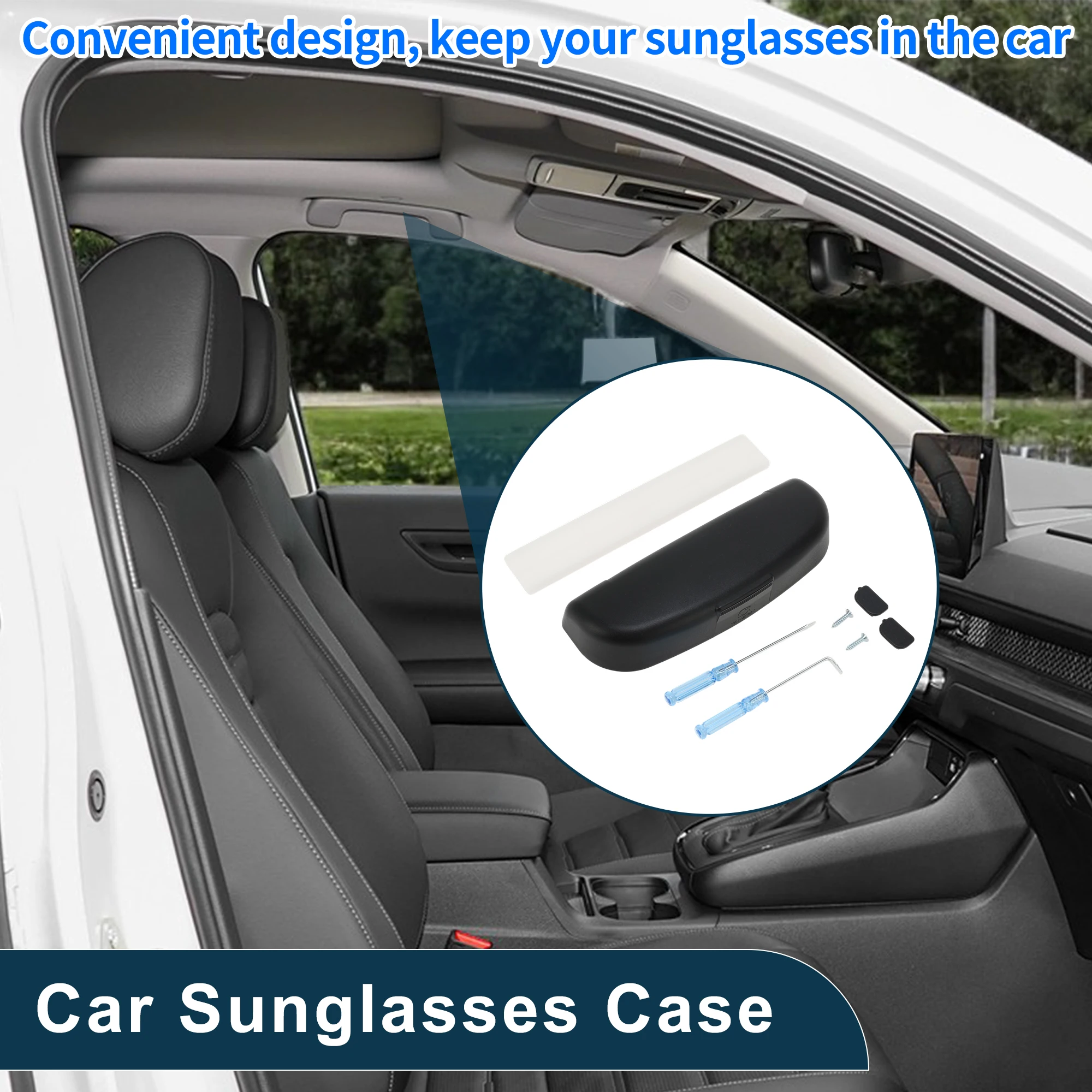 UXCELL étui à lunettes de soleil de voiture pour Nissan Qashqai J12 e-power 2022-2025 noir 1 ensemble