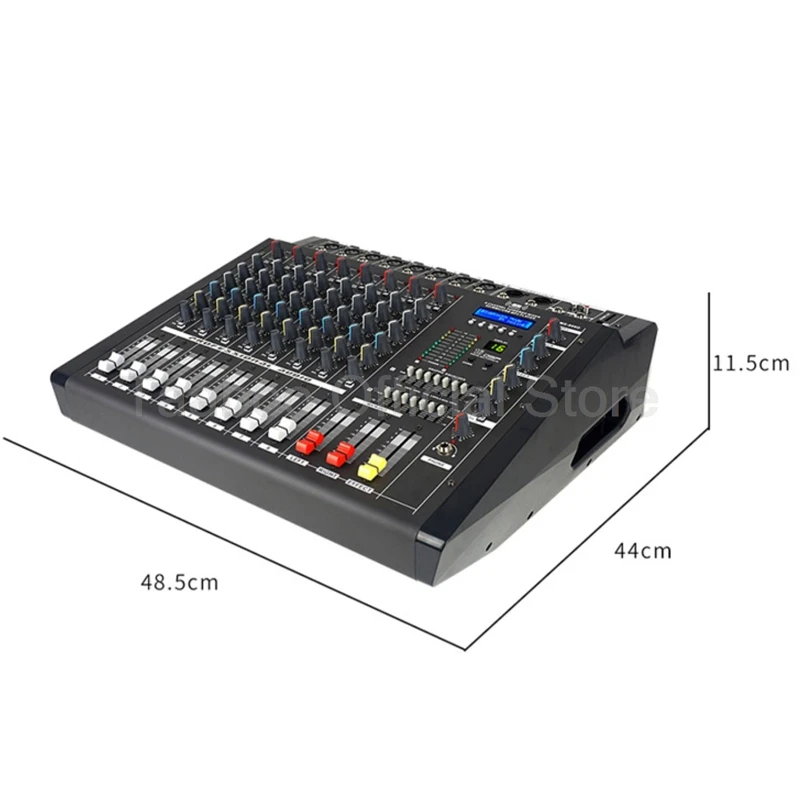 8/12-Channel Sound Audio Mixer with Power Amplifier USB Integrated Professional Sound Box Equalizer Mixing Console DJ Eequipment